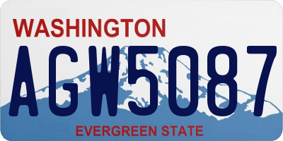 WA license plate AGW5087
