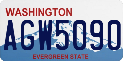 WA license plate AGW5090