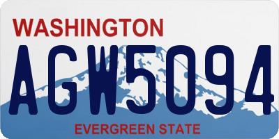 WA license plate AGW5094