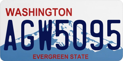 WA license plate AGW5095