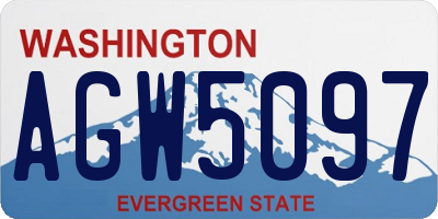 WA license plate AGW5097