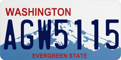 WA license plate AGW5115