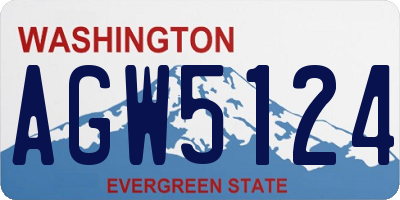 WA license plate AGW5124