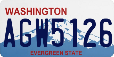 WA license plate AGW5126