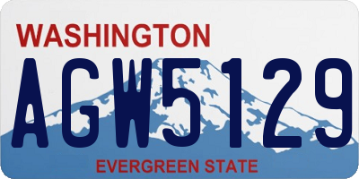 WA license plate AGW5129