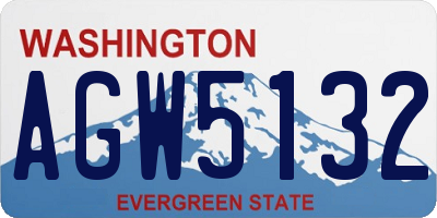 WA license plate AGW5132