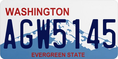 WA license plate AGW5145
