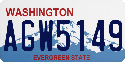 WA license plate AGW5149
