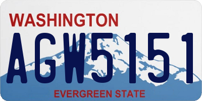 WA license plate AGW5151