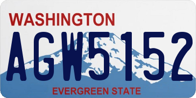 WA license plate AGW5152