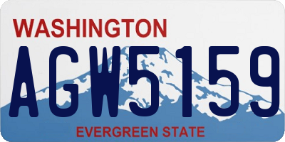 WA license plate AGW5159