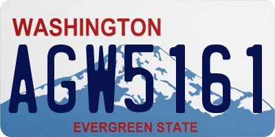 WA license plate AGW5161
