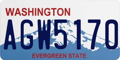 WA license plate AGW5170