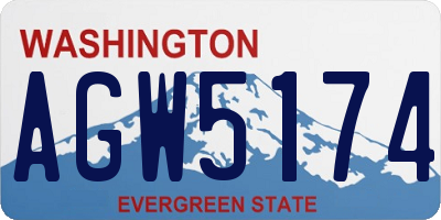 WA license plate AGW5174
