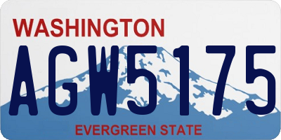 WA license plate AGW5175