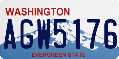 WA license plate AGW5176