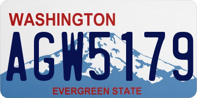 WA license plate AGW5179