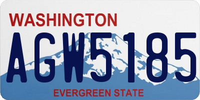 WA license plate AGW5185