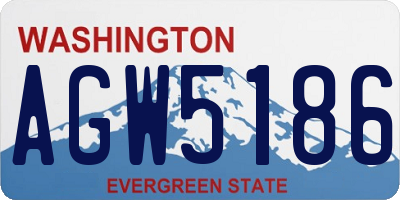 WA license plate AGW5186