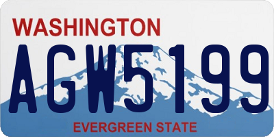 WA license plate AGW5199