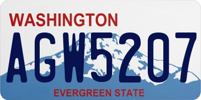 WA license plate AGW5207