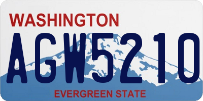 WA license plate AGW5210