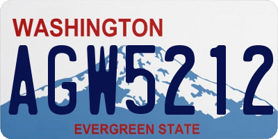 WA license plate AGW5212