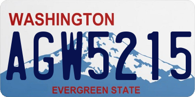 WA license plate AGW5215