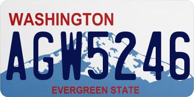 WA license plate AGW5246