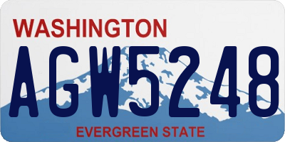 WA license plate AGW5248
