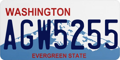 WA license plate AGW5255