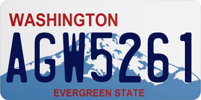 WA license plate AGW5261