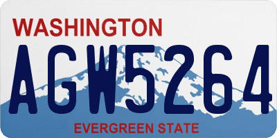 WA license plate AGW5264