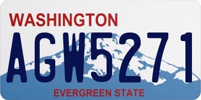 WA license plate AGW5271