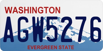 WA license plate AGW5276