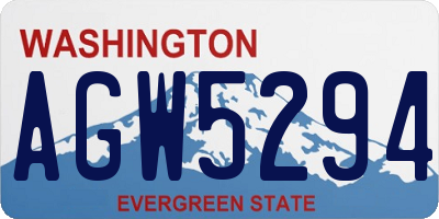 WA license plate AGW5294