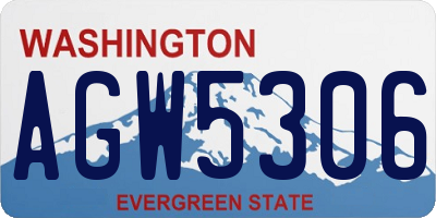 WA license plate AGW5306
