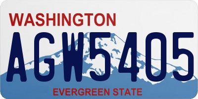 WA license plate AGW5405