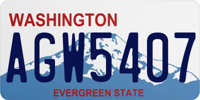 WA license plate AGW5407