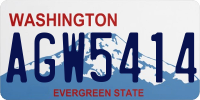 WA license plate AGW5414