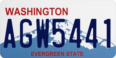 WA license plate AGW5441