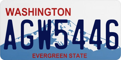 WA license plate AGW5446