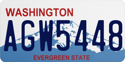 WA license plate AGW5448