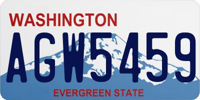 WA license plate AGW5459