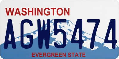 WA license plate AGW5474