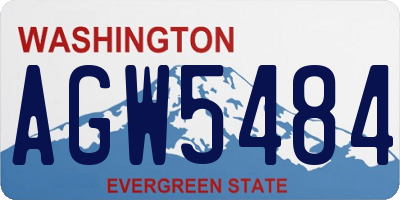 WA license plate AGW5484