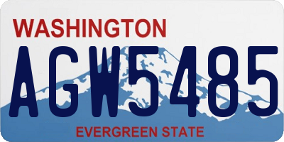 WA license plate AGW5485