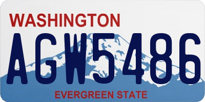 WA license plate AGW5486