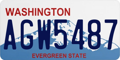 WA license plate AGW5487