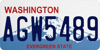 WA license plate AGW5489
